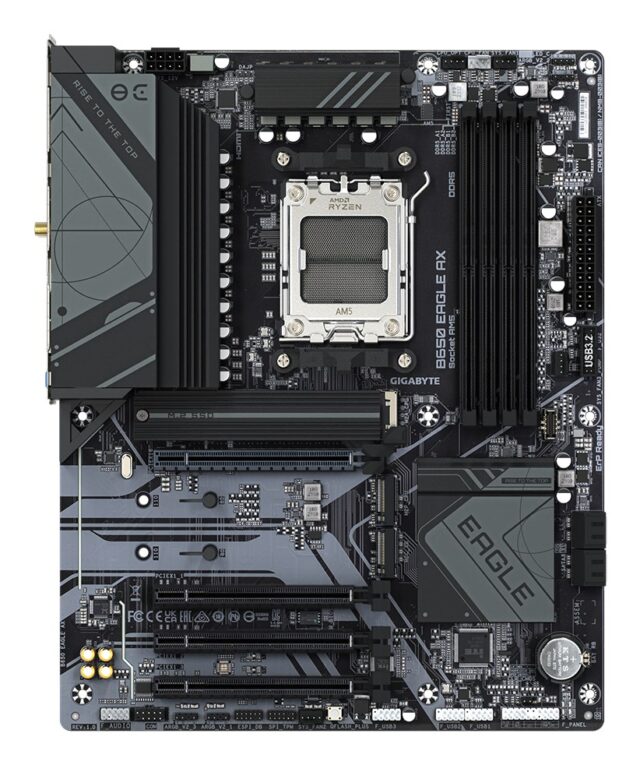 GIGABYTE B650 EAGLE AX Motherboard - AMD Ryzen 9000 Series CPUs  12+2+2 Phases VRM  up to 7600MHz DDR5 (OC)  1xPCIe 5.0 + 2xPCIe 4.0 M.2  GbE LAN  WIFI 6E  USB 3.2 Gen 2 - imagine 2