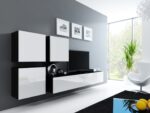 Cama Square cabinet VIGO 50/50/30 black/white gloss - imagine 2