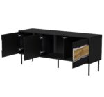 Cama INSERTO 3D TV cabinet 143.5x40x61.5 black + LED - imagine 3