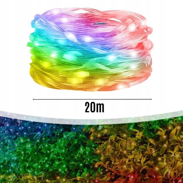 EXTRALINK LAMPKI CHOINKOWE PASEK 200 LED MULTIKOLOR ŚWIĄTECZNE SMART WIFI PILOT 20M - imagine 5