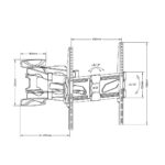 Maclean MC-781 TV mount 177.8 cm (70 ) Black - imagine 2