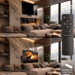 Maclean MC-891 Electric TV Wall Mount Bracket with Remote Control Height Adjustment 37'' - 70  max. VESA 600x400 up to 35kg Above Fireplace Mount Sturdy - imagine 12