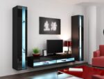 Cama TV stand VIGO NEW 30/180/40 black/black gloss - imagine 4