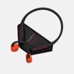 Suunto Wing 2 Coral Orange wireless bone conduction headphones with power bank