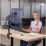 Fellowes Ergonomics arm for 2 vertical monitors - Platinum series - imagine 7