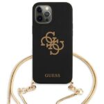 Guess GUHCP12LLSC4GBK iPhone 12 Pro Max6,7" black hardcase 4G Gold Chain Collection - imagine 3