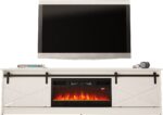 RTV GRANERO + fireplace cabinet 200x56.7x35 white/gloss white - imagine 2