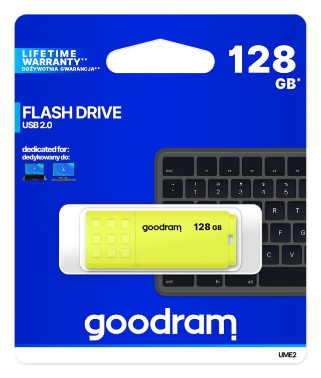 Goodram UME2 128GB USB flash drive USB Type-A 2.0 Yellow - imagine 5