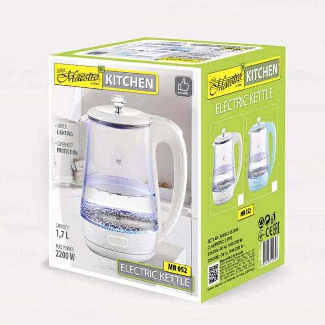 Czajnik elektryczny 1 7L 2220W MR-052-BLUE MAESTRO - imagine 3
