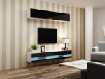 Cama TV stand VIGO NEW 30/140/40 white/black gloss - imagine 6