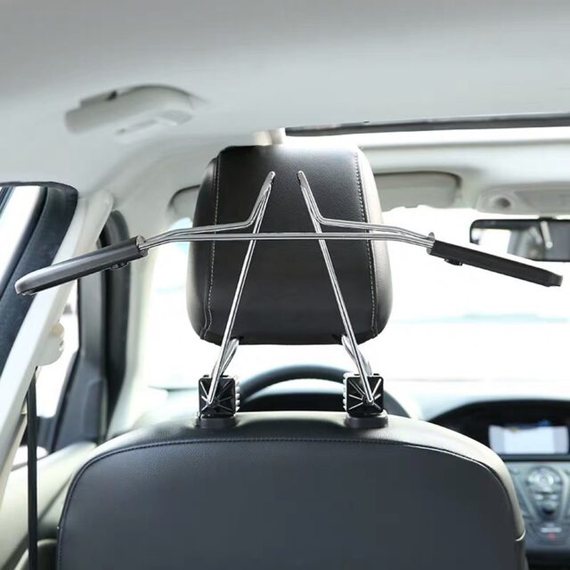 Maclean MC-870 Universal Car Hanger For Headrest Seat Bracket Car Coat Hanger Black - imagine 3