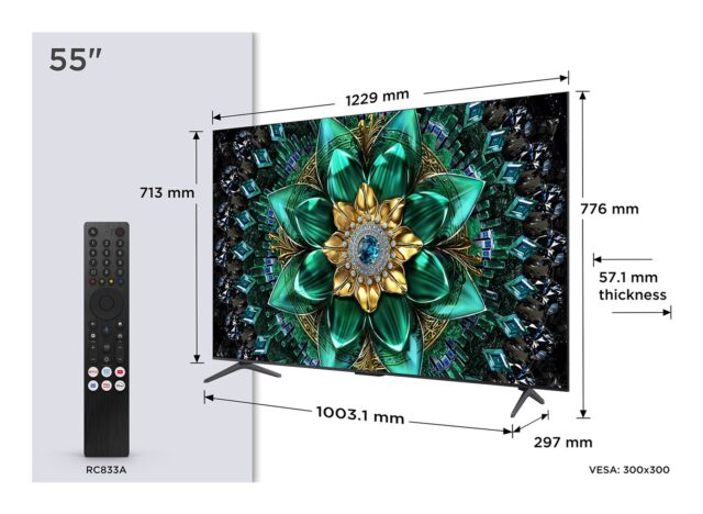 TCL Q6C 55Q6C TV 139.7 cm (55 ) 4K Ultra HD Smart TV Wi-Fi Metallic - imagine 2
