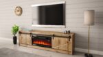 RTV GRANERO + fireplace cabinet 200x56.7x35 oak wotan - imagine 4