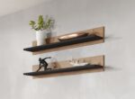 Cama set of two shelves 125cm SOHO lefkas oak/black - imagine 2