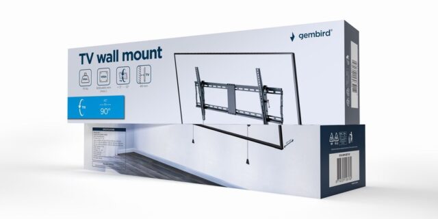 Gembird WM-90T-01 TV mount/stand 2.29 m (90 ) Black - imagine 5
