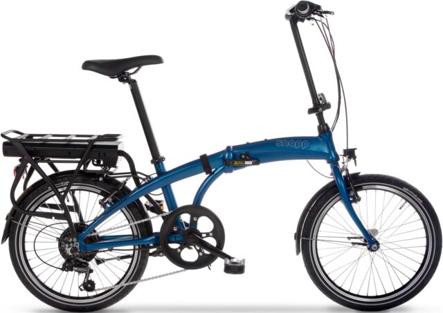 Snapp City-E folding electric bicycle  blue - imagine 3