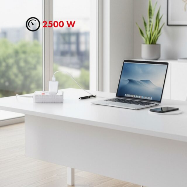 MACLEAN POWER STRIP 2 SOCKETS 3XUSB MCE388 W - imagine 11