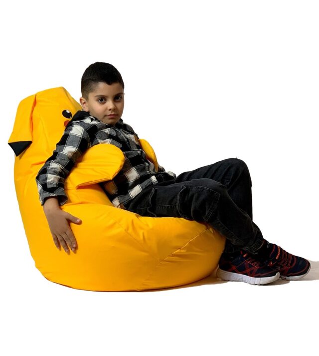 Pikachu yellow Sako bag pouffe L 105 x 80 cm - imagine 2