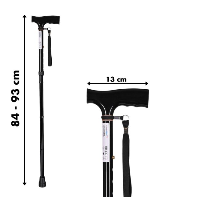 Laska inwalidzka  składana (czarna) - imagine 9