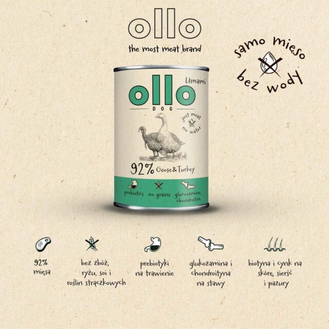 OLLO Umami Goose and turkey - wet dog food - 850g - imagine 3