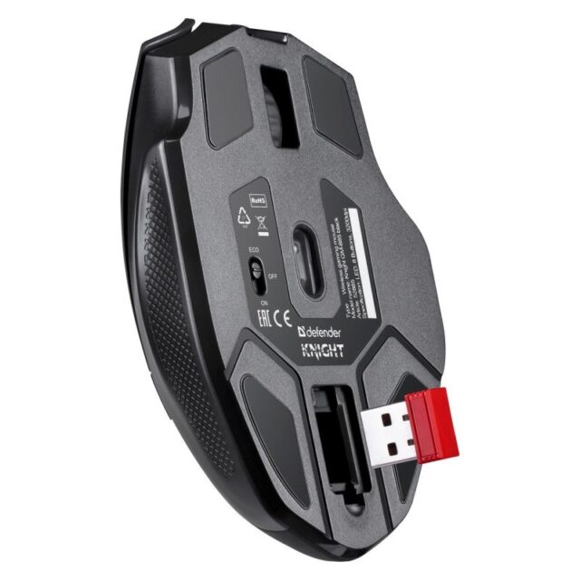 MOUSE DEFENDER GM-885 KNIGHT RF WIRELESS 3200dpi 8P BLACK - imagine 4