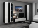 Cama TV stand VIGO 140 30/140/40 black/white gloss - imagine 14