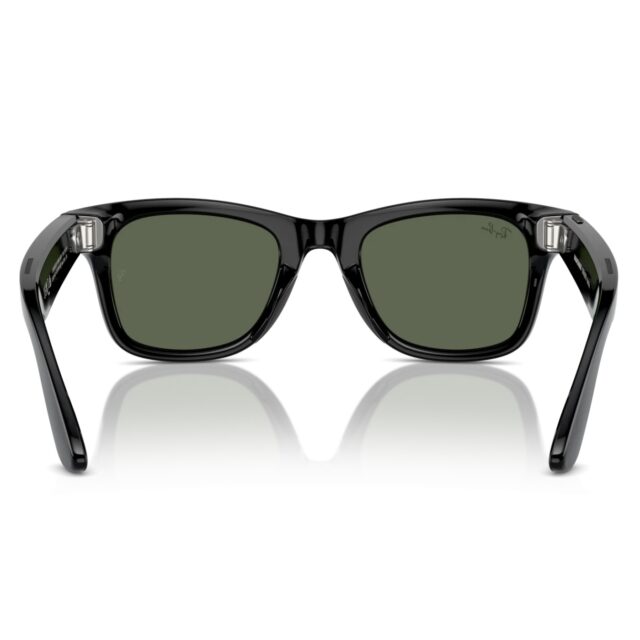RAY-BAN WAYFARER (RW4006) SHINY BLACK / G15 GREEN (C 601/7150) - imagine 3