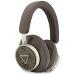 Headphones Guess 4G Triangle Logo Bluetooth ENC brown