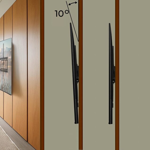 Maclean TV MC-413 Wall Mount Bracket 32 -80  VESA 600x400 45kg Tilting Universal Adjustable Spirit Level Mounting Accessories - imagine 13