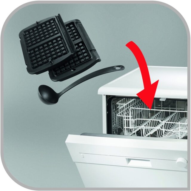 Tefal XA7248 Aluminium Waffle plate - imagine 6