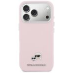 Case Karl Lagerfeld Karl & Choupette     Head Pins Saffiano MagSafe for iPhone 17 Pro pink - imagine 3