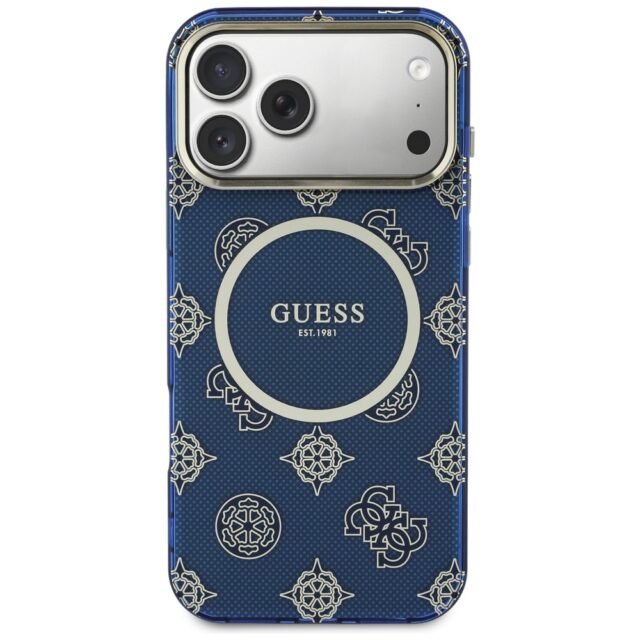 Case Guess IML Peony Dot MagSafe for  iPhone 17 Pro Max blue - imagine 3