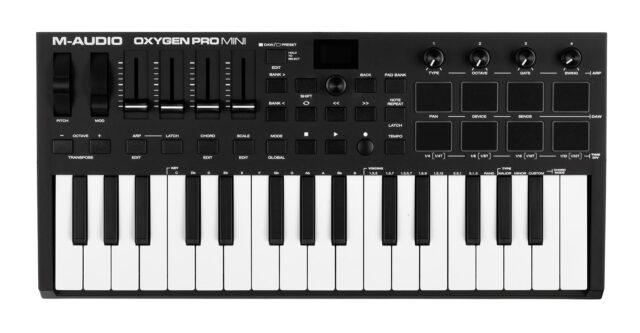M-AUDIO Oxygen Pro Mini MIDI keyboard 32 keys USB Black - imagine 2