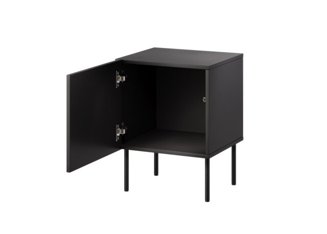 Bedside table 2 pcs. SIENA 44.5x40x59 black matt - imagine 2