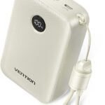 Powerbank Vention 20000mAh 2 x USB-C 1x USB-A z wyświetlaczem 22 5W beżowy