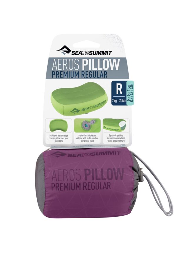 Pillow SEA TO SUMMIT Aeros Premium Regular Magenta - imagine 5