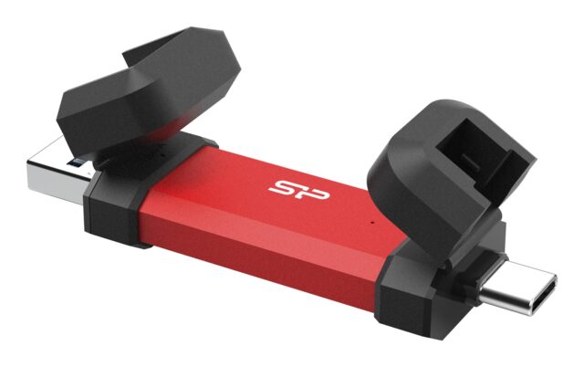Silicon Power DS72 USB flash drive 1 TB USB Type-A / USB Type-C 3.2 Gen 2 (3.1 Gen 2) Red - imagine 2