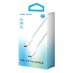 Kabel USB-C do USB-C Vention w oplocie 3A 480Mbps 60W PD 2m biały - imagine 3