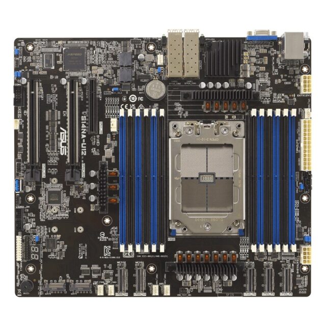 Asus S14NA-U12/ASMB11 motherboard 1x SP6 AMD Epyc 8004 SoC (12xDIMM  2xSFP28 25G  2xPCIe 5.0 x16  1xPCIe 5.0 x8  ASMB11  CEB) - imagine 3