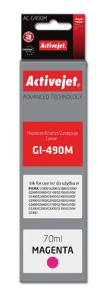 Activejet AC-G490M Ink cartridge (replacement for Canon GI-490M; Supreme; 70 ml; 7000 pages  magenta)