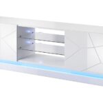 Cama TV cabinet QIU 200 MDF white gloss/white gloss