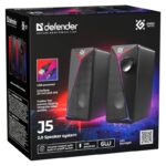 PC Speakers 2.0 DEFENDER J5 2.0 6W LED USB black - imagine 9