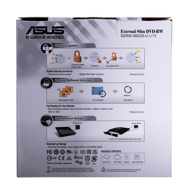 ASUS SDRW-08D2S-U Lite optical disc drive DVD±RW Black - imagine 6