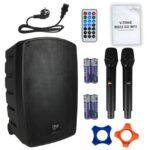 V-TONE BQ12 GO MP3 - active 8  battery-powered speaker with wireless microphone and remote control  black