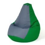 Sako bag pouffe Pear green-grey XL 130 x 90 cm