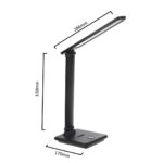 Maclean MCE614 B Dimmable LED Desk Lamp Adjustable Folding 9W IP20 3000K 4500K 6500K Black - imagine 7
