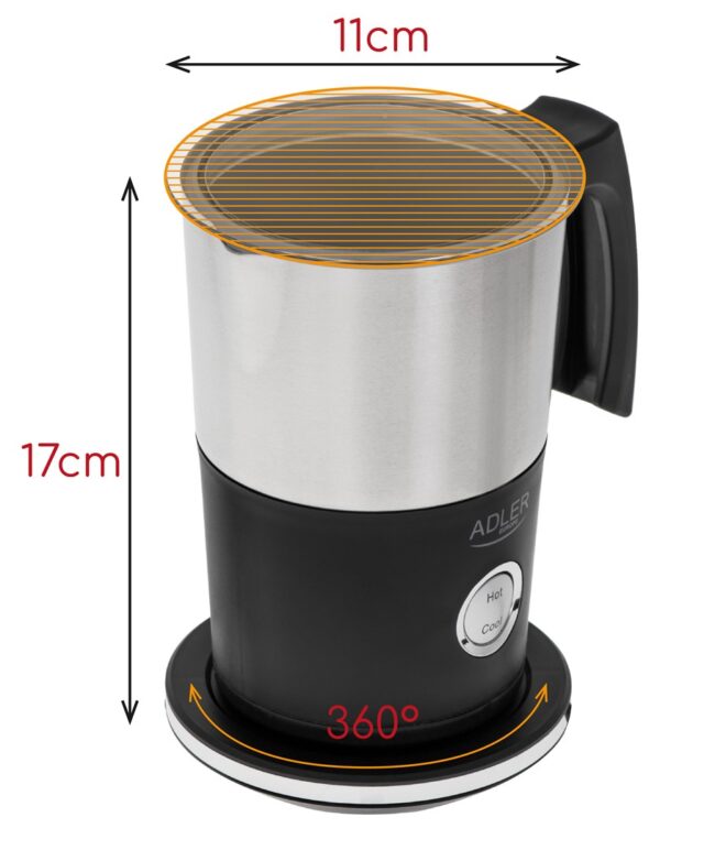 Adler AD 4497 milk frother/warmer Automatic Black - imagine 7