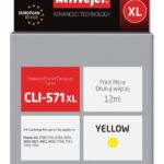 Activejet ACC-571YNX Ink (replacement for Canon CLI-571XLY; Supreme; 12 ml; yellow)