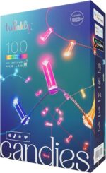 Twinkly Candies LED Christmas tree lights TWKC100RGB-G 6 M Candle shape - imagine 16