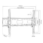 Maclean TV MC-421 Wall Mount Bracket 32 -90  VESA 600x400 80kg Tilting Universal Adjustable Spirit Level Accessories Flat Slim - imagine 21